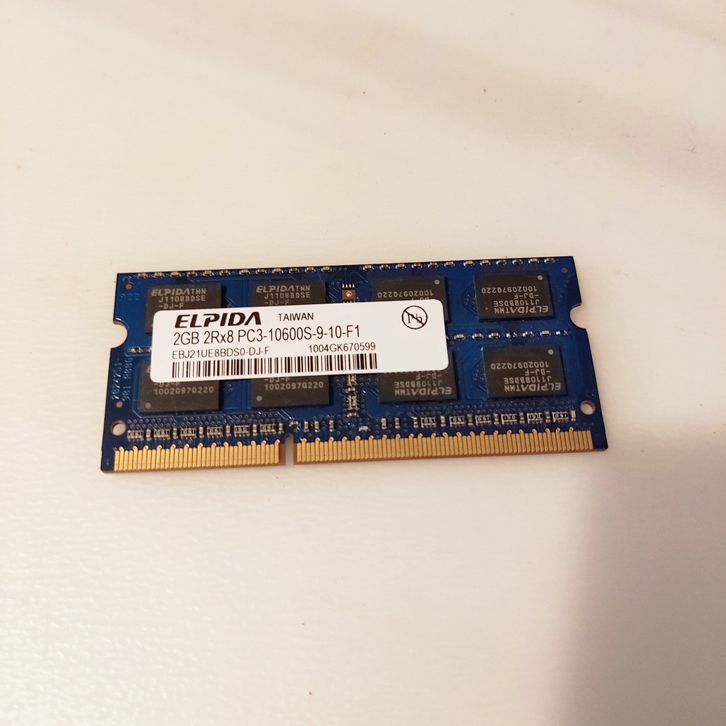 ELPIDA爾必達 2g DDR3 10600S RAM 筆電記憶體 低電壓 雙面顆粒 二手良品