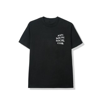 Anti Social Social Tee - Logo Black Tee 白 Logo 黑色Tee