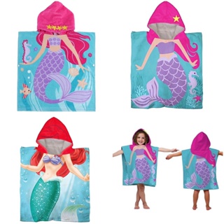 預購🚀美國空運🚀美國專櫃 美人魚 mermaid 兒童 毛巾 連帽 浴巾 純棉