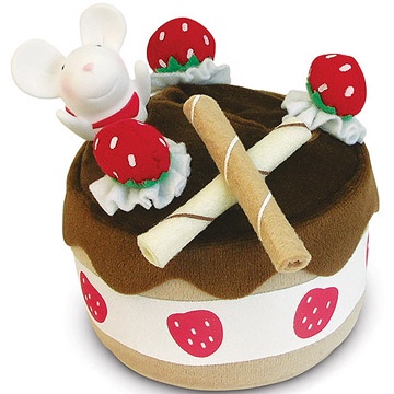 【Luft】Mic麥克鼠與蛋糕手機座(白鼠)   老鼠 草莓 蛋糕 草莓蛋糕 手機座 送禮 辦公小物 插筆座 筆筒