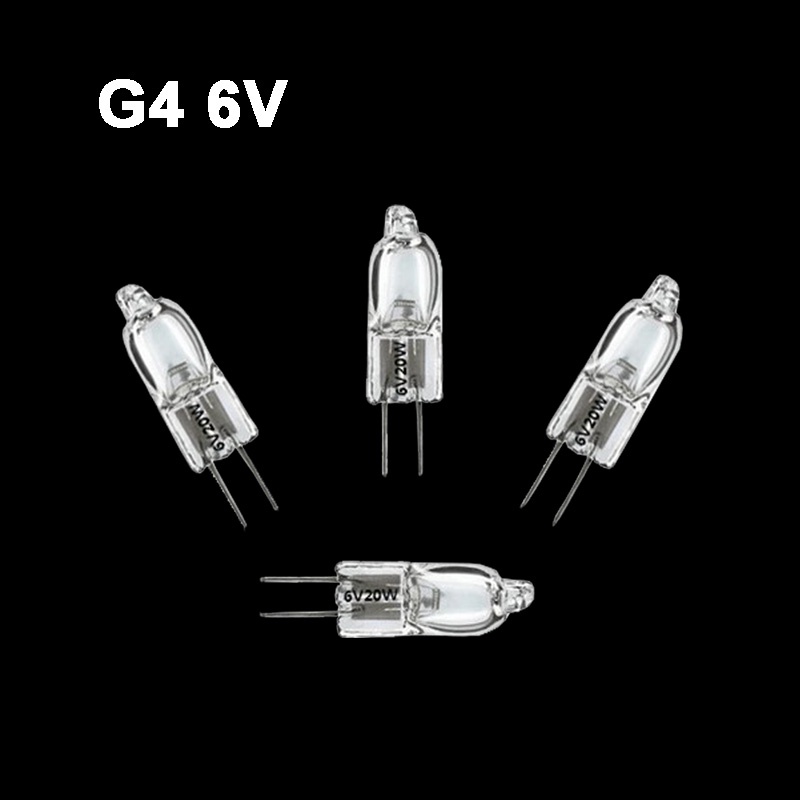 5個 鹵素燈泡燈 6V G4, 用於 高亮度顯微鏡搜索燈手電筒