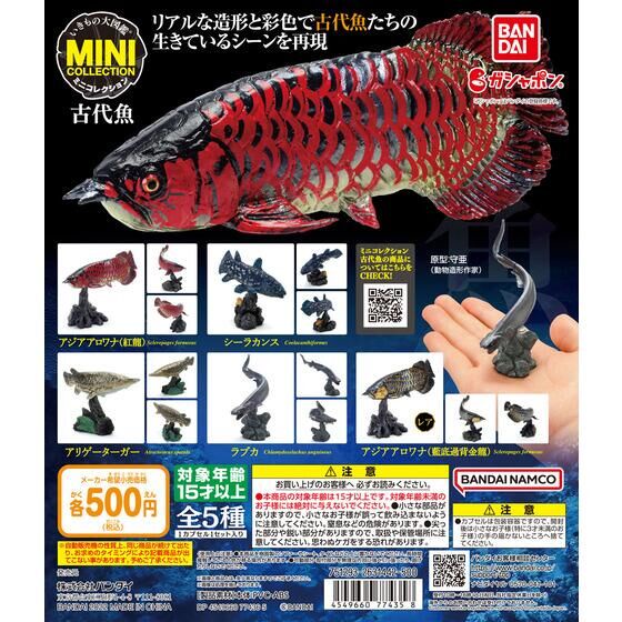 『Vic Toy』現貨 BANDAI 轉蛋 扭蛋 生物大圖鑑-古代魚篇 龍魚 活化石 古代生物 小4款 單售