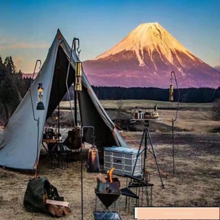 廠家熱賣*特惠戶外露營鐵藝燈架置物架 可拆卸組合營燈架 馬燈煤油燈支架
