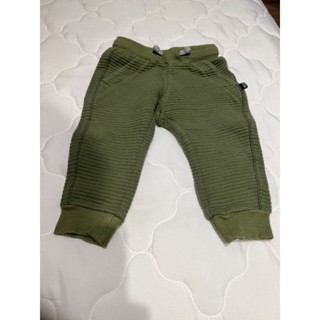 chicco 義大利二手童裝 嬰兒 秋冬森林綠 運動長褲 厚棉款12m