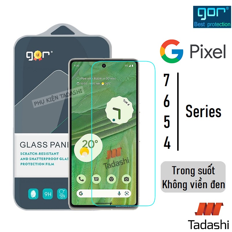 Gor Google Pixel 7 / 7a 鋼化玻璃,Pixel 6 / 6a,Pixel 5 / 4XL / 4a