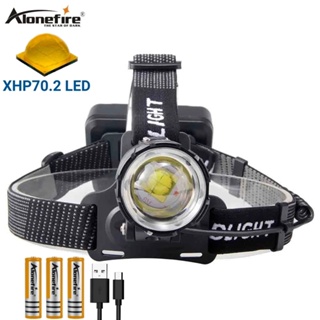 Alonefire HP39 XHP70.2 LED頭燈8000流明超亮變焦釣魚燈防水露營