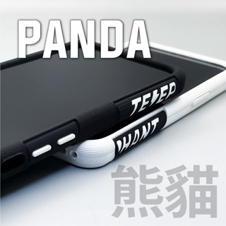 Telephant 太樂芬 熊貓 黑白 防護邊框 色塊 手機殼 iPhone 13 14 Pro Max plus
