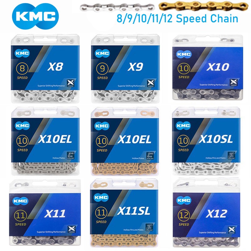 Kmc 12Speed 自行車鏈條 116L MTB 公路自行車鏈條帶盒 X8 X9 X10 X11 X12 鏈條 12