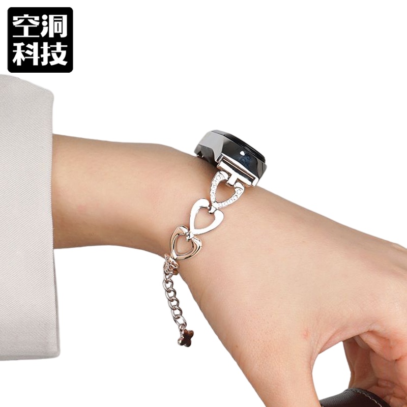 氣質愛心鏈條 顯瘦 金屬錶帶 適用於 小米手環 7 6 5 4 3 小米錶帶 7 3 4 5 6 NFC 小米手環7