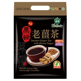 薌園 特濃黑糖老薑茶(12 公克X15 包入)/袋