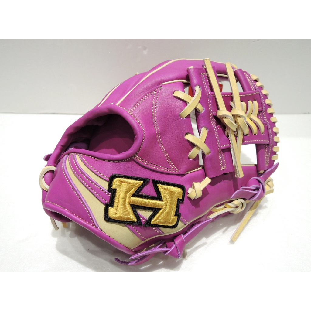 日本品牌 Hi-Gold (HG) 大H LOGO PRO ORDER 硬式牛皮 棒壘球手套 工字檔 紫