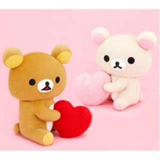 鼎飛臻坊 現貨特價 Rilakkuma 懶懶熊 拉拉熊 懶懶妹 抱愛心娃娃套組 日本正版