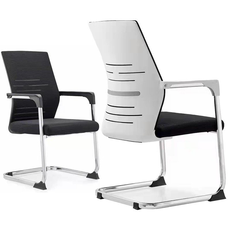 【優質特惠】現貨辦公椅電腦椅職員椅弓形椅麻將椅人體工學員工椅辦公室椅子會議椅 H13O