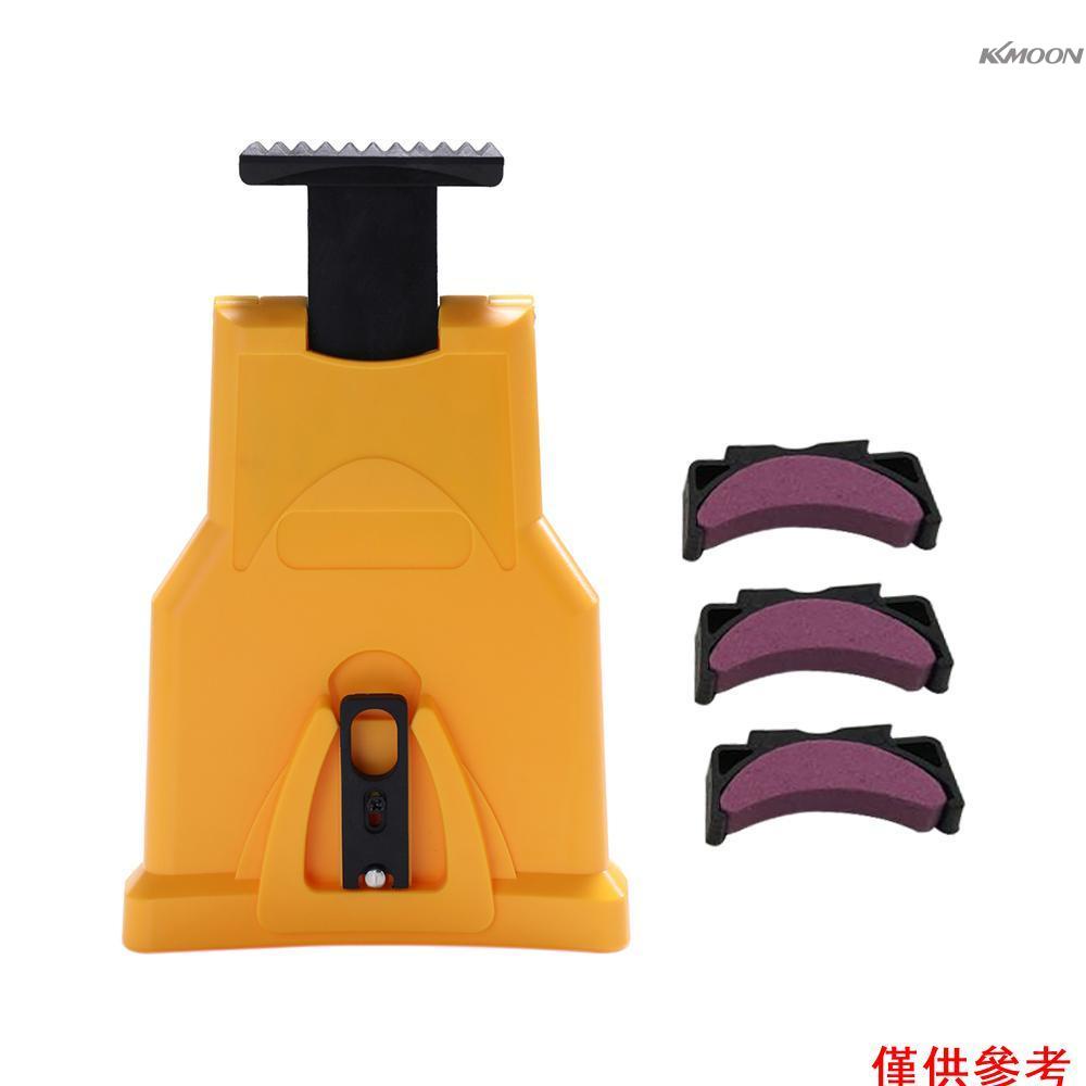Kkmoon 電鋸磨刀器便攜式鏈鋸磨刀器工作快速磨石磨床工具黃色