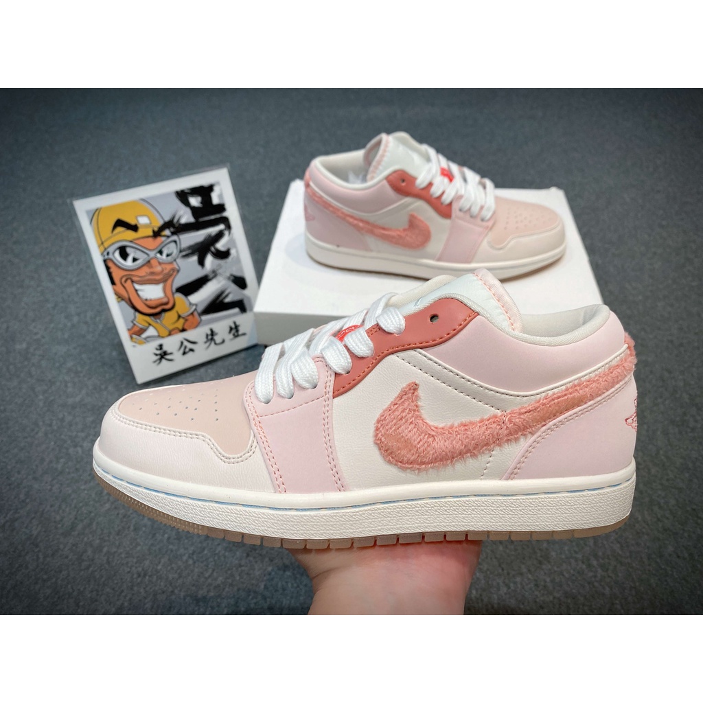 【吳公先生】Nike Air Jordan 1 Low AJ1 白粉 粉色 情人節 低筒 女鞋 DM5443-666