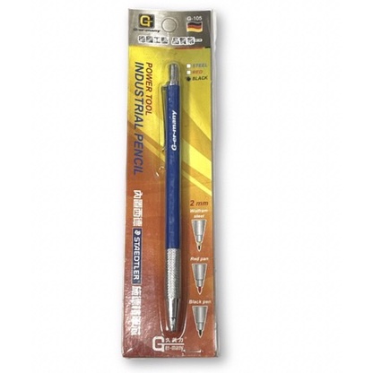 G-ER-MANY 工程筆 G-105 2.0MM 黑色筆芯 藍 建築用 漸進式自動工程筆 製圖筆 木工筆