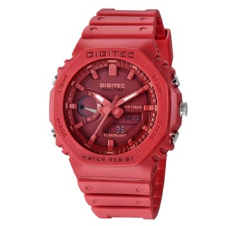 DIGITEC 數碼科技 個性潮流八角橡樹款電子錶 游泳防水 運動手錶 100M防水 夜光 日期 星期顯示 男錶 女錶