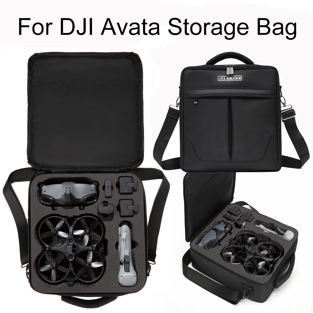 Dji Avata 無人機包便攜收納包黑色便攜單肩包 DJI Avata 配件