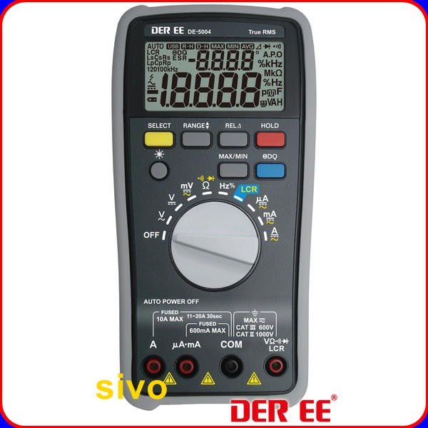 含稅 台製得益DER EE DE-5004 LCR數位萬用電錶 TrueRMS