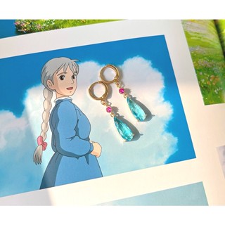 👒蘇菲 耳環👒霍爾的移動城堡 少女 cos 動漫 霍爾 哈爾 耳夾 耳釘 項鍊