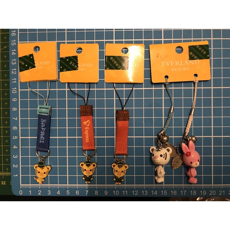 吉祥物 鑰匙圈 手機 包包 鉛筆袋 猴子香蕉 白虎 兔 筆袋收納布包 吊飾  紀念品 韓國 愛寶樂園 正版 動物 全新