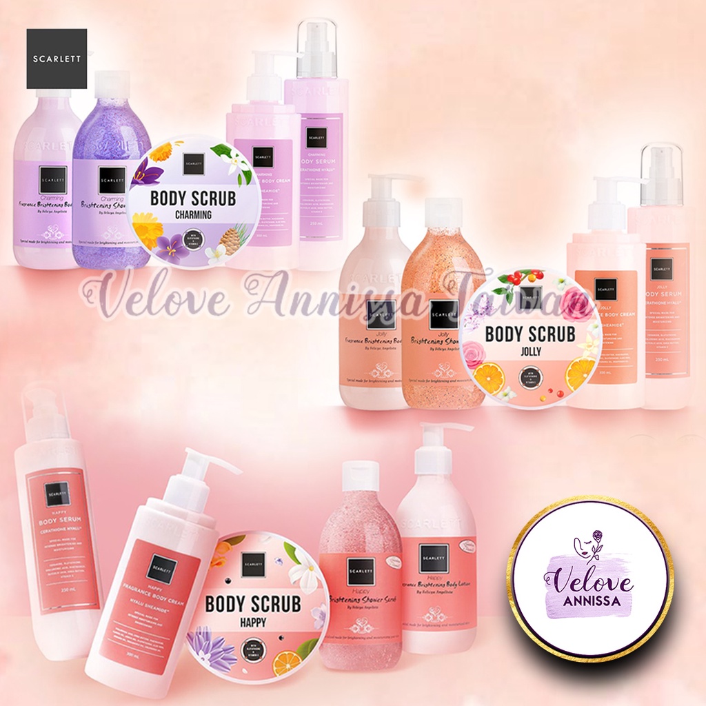 Happy Charming Jolly Scarlett Body Lotion Cream Serum Scrub 蝦皮購物