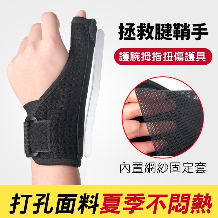HW015 護大拇指護腕 (單支) 腕關節 鋼條支撐 拇指護套 手腕拇指固定 (非醫療用品)  扭傷防護 (黃小鴨)