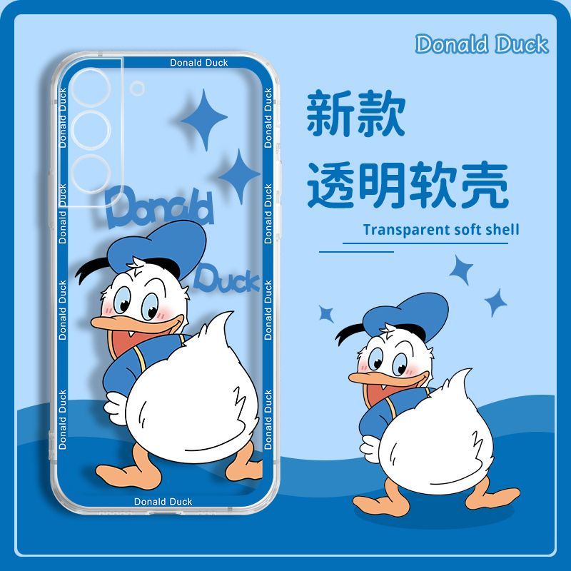 三星s20手機殼s21+透明s22新款s30情侶Samsung迪士尼鴨note10卡通 保護殼 保護套