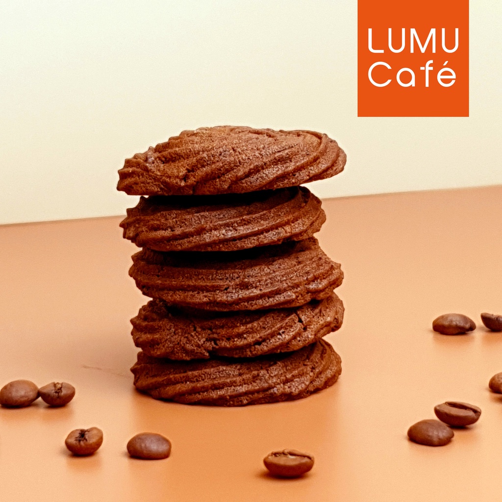 咖啡奶酥擠花餅乾 帶著苦甜的大人味 釋放壓力的最佳零食 添加伊思尼發酵奶油健康好代謝 甜點 零食 瀘沐咖啡 LUMU