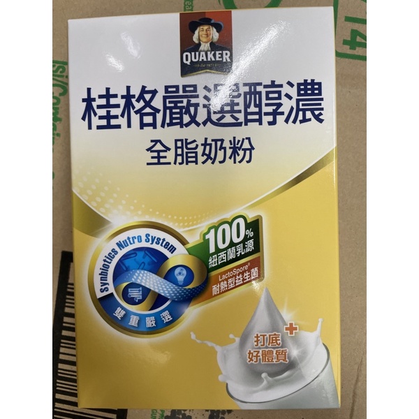 桂格嚴選醇濃全脂奶粉36gX2包