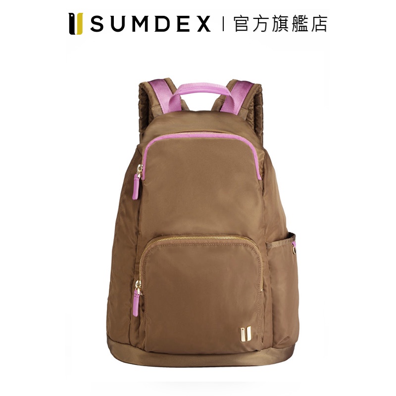 Sumdex｜輕簡防盜後開後背包 NOA-764TK 卡其色 官方旗艦店