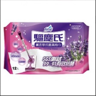 驅塵氏 薰衣草/茶樹 抗菌濕拖巾12入*12包