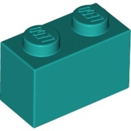 磚家 LEGO 樂高 深藍綠色 Brick 1x2 基本顆粒 基本磚 顆粒磚 3004