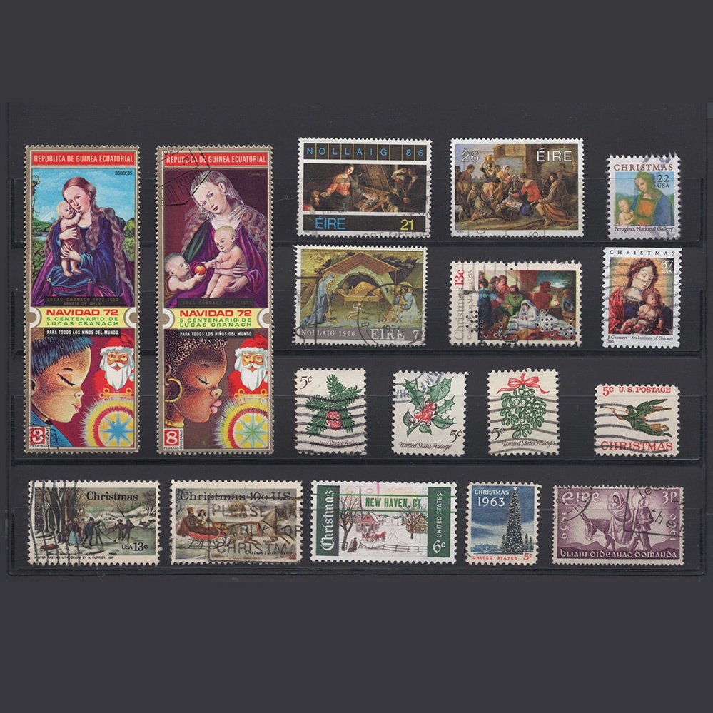 瘋郵票 聖誕 耶誕 聖誕節 聖母 主題郵票 外國郵票 收藏 所見即所得 手帳 拼貼 素材 台灣現貨 GA_303