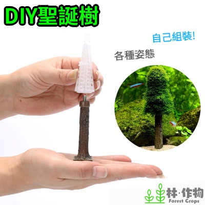 《林作物》水草造景 DIY MOSS造景樹(無水草) 莫斯樹 聖誕樹 莫絲造型樹 莫絲聖誕樹 綁水草 造景裝飾 鹿角苔