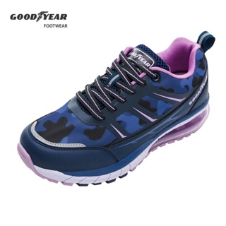 Goodyear 固特異 戶外鞋 慢跑鞋 緩震氣墊運動鞋 氣墊 透氣 超輕量 夜間反光 迷彩藍紫色 GAWR22806