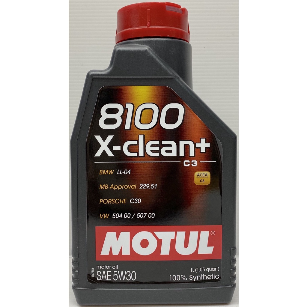 老油井-附發票 MOTUL 8100 X-Clean+ 5W30 全合成 機油 C3 504 507 229.51