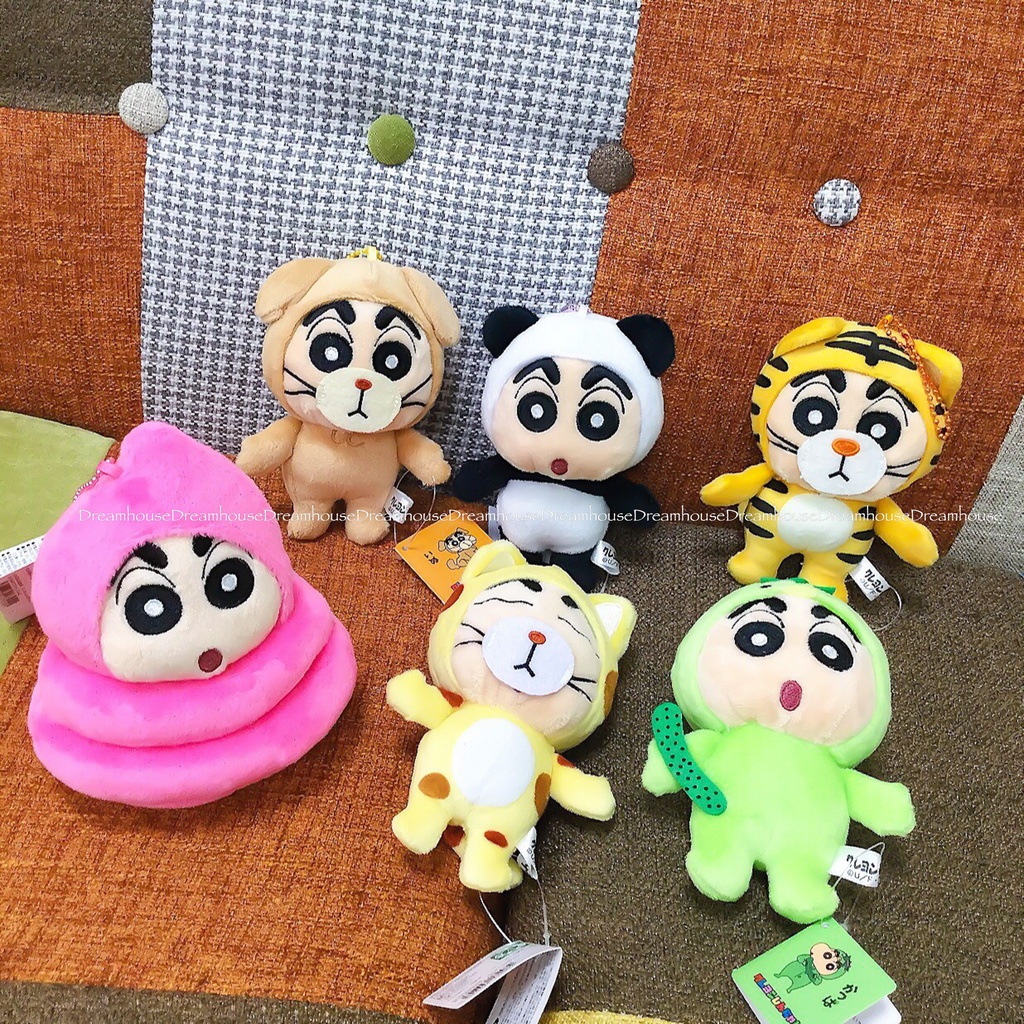 日本帶回 蠟筆小新 新之助 變裝造型 狗 貓 熊貓 老虎 河童 便便 吉祥物 絨毛 吊飾娃娃 吊飾 娃娃 玩偶 珠鏈吊飾