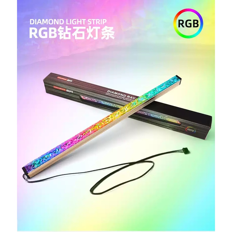 酷月 28公分 ARGB 鑽石燈條 RGB機箱裝飾燈條 LED幻彩神光同步磁吸硬燈條