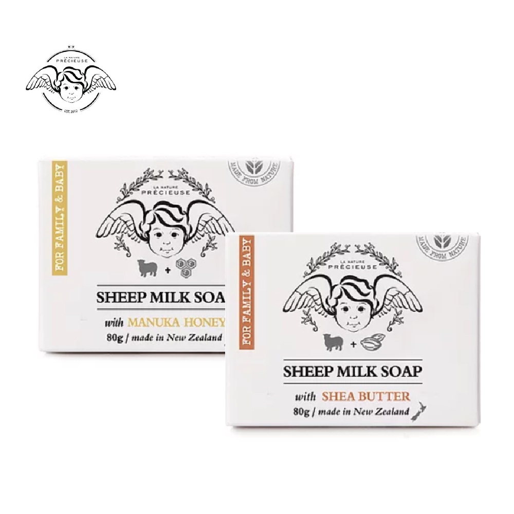 【壽滿趣-成長天使】紐西蘭綿羊乳護膚皂80gm(麥蘆卡蜂蜜/乳油木果任選1)