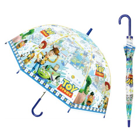 【現貨-日本J'S PLANNING】玩具總動員 兒童雨傘  透明自動傘 長傘  傘面55公分 兒童雨具 禮物