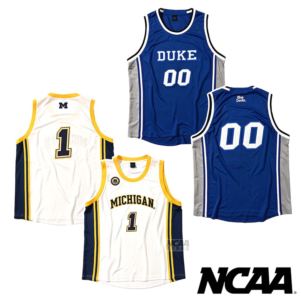 NCAA 網眼 籃球衣 72511483 無袖 球衣 運動裝 套裝 運動用品 透氣 背心 MICHIGAN Duke