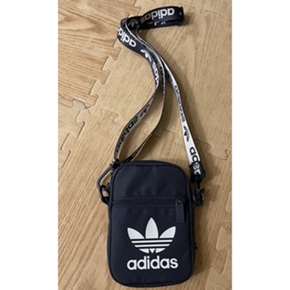 Adidas Festival Bag Original 側背 小包 方包 手機包 三葉草 深藍 僅試背