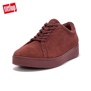 【FitFlop】RALLY SUEDE SNEAKERS 麂皮繫帶休閒鞋(暗紅色)