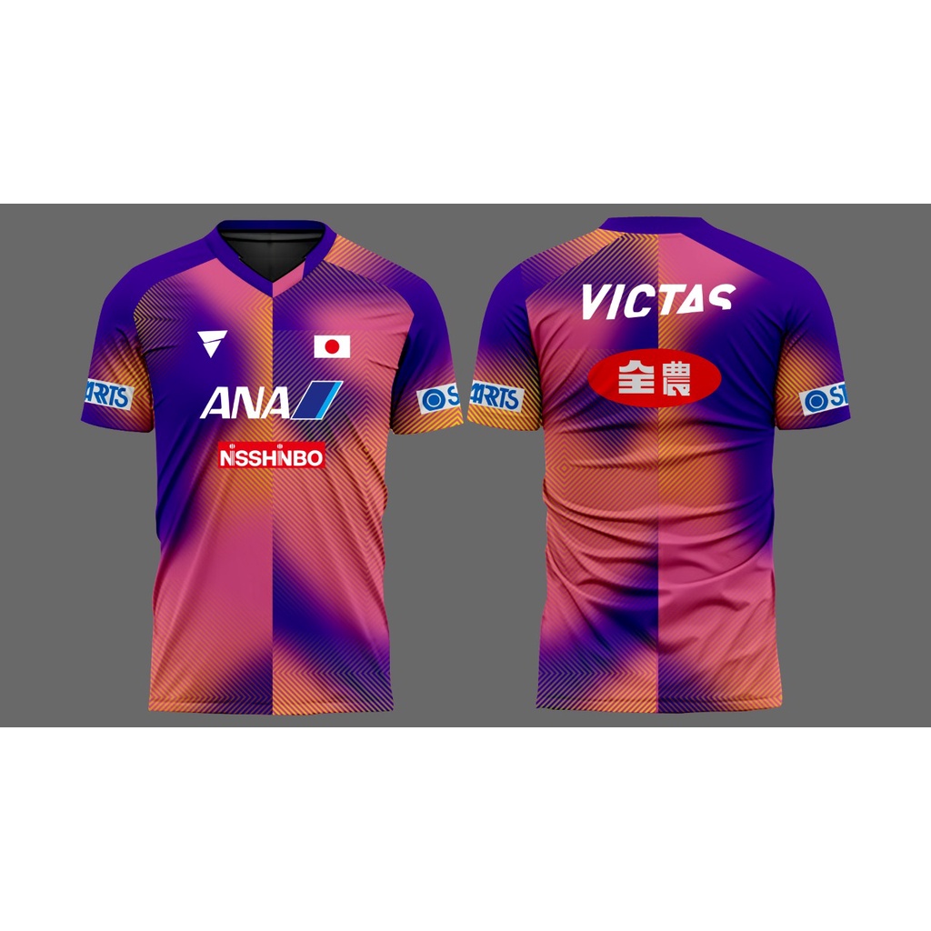 球衣 VICTAS 乒乓球球衣自定義名稱免費球衣單元和批發