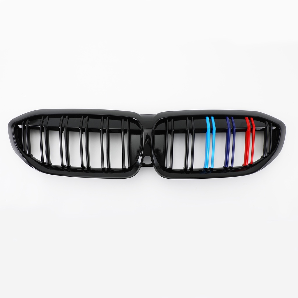 BMW 3 Series G20 G28 2019-2020專用水箱護罩（亮黑雙線三色版）-極限超快感