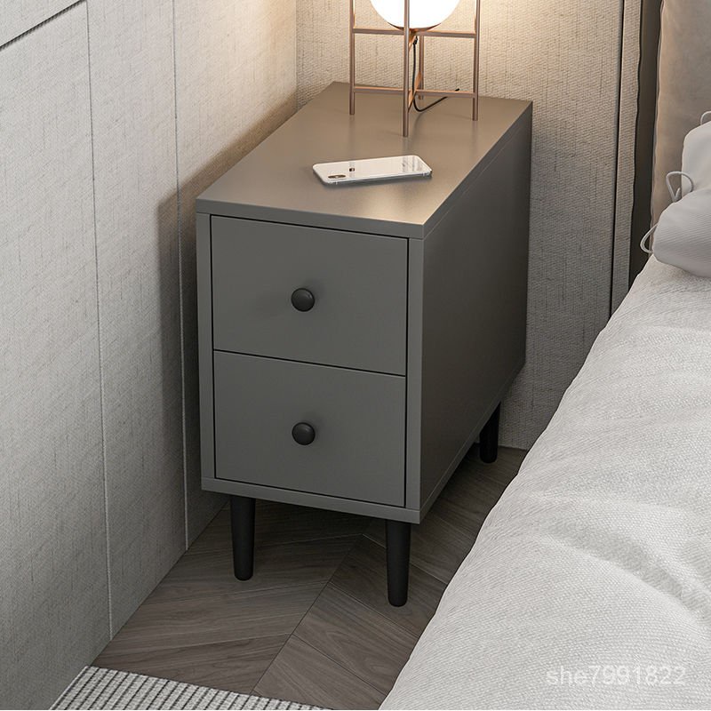 【特惠✨現貨】極窄 床頭櫃 現代 簡約 小尺寸 床邊櫃子 輕奢款 小型 簡易 收納櫃 置物櫃