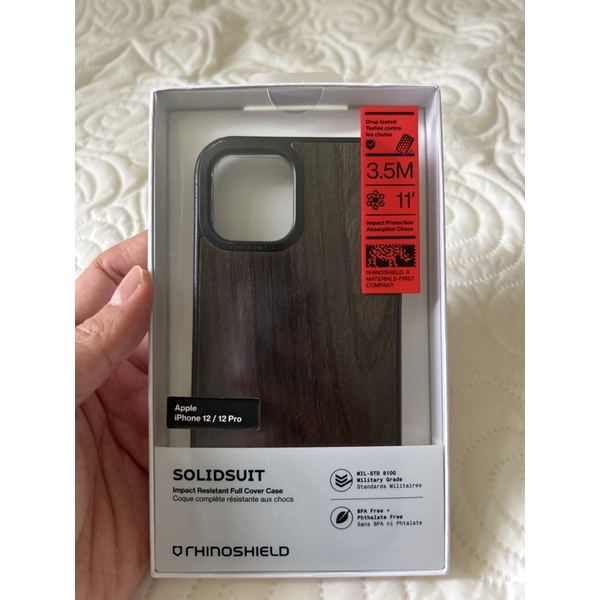 犀牛盾 二手手機防摔殼 iphone12/12 pro Solidsuit Oak-black