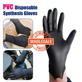 【批發價】一次性 PVC 手套加厚黑色廚房防護手套 / 防水食品級家用手套 / 廚房清潔安全手套