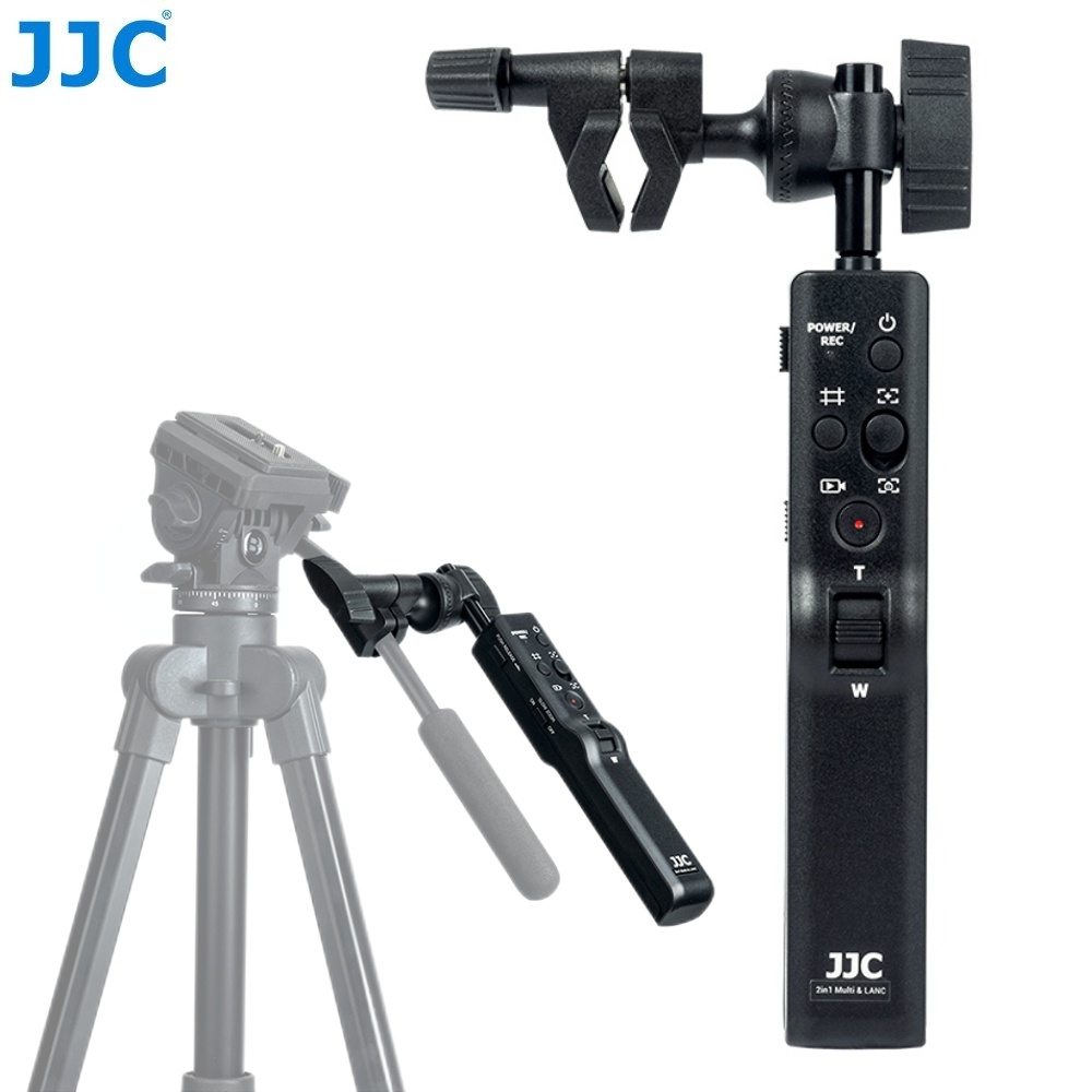 JJC三腳架雲台遙控手柄兼容LANC接口錄像機 佳能Canon G60 G50 G40 G30 XA55 XA50等適用